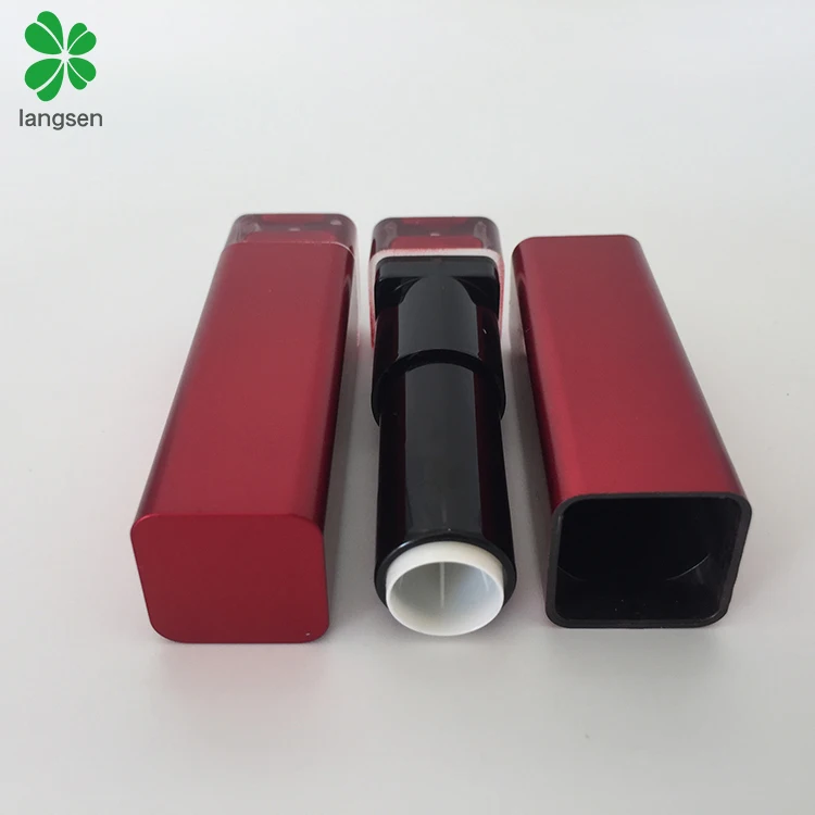 Luxury plastic suqare shaped lipstick tubes