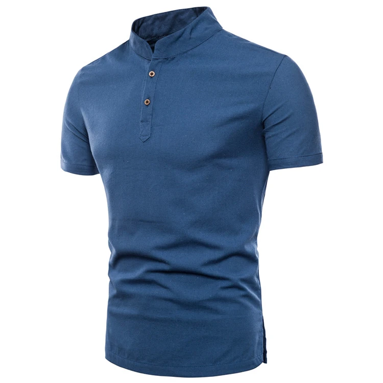Wholesale Men Botton-up Stand Collar Polo T Shirt - Buy Polo T Shirt ...