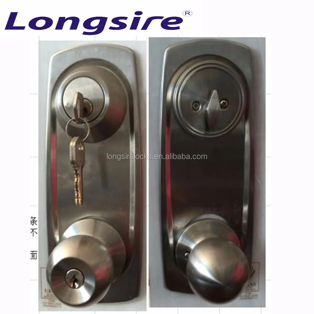 Residential Stainless Steel Brass Tubular Deadbolt Combo Door Lock