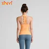 Newest Athletic Sports Running Fitness Moisture Wicking Yoga Vest Women Ruffle Custom Logo Tank Tops