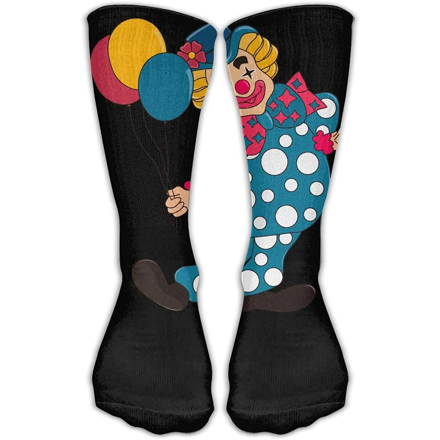 Protect Wrist For Cycling Moisture Control Elastic Sock Tube Socks Floral Art Athletic Soccer Socks