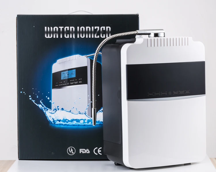 Alkaline Water Ionizer with Built-in Heating System Self-cleaning Function and Touch-control Panel for Healthy Drinking Water