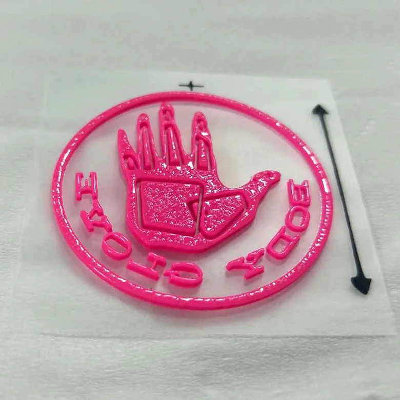 custom silicone 3d heat transfer patch made for garment