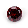 Wholesale Garnet color round shape brilliant cut &star cut 1mm 2mm 3mm cubic zirconia loose gemstone