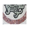 Beige marble mix green onyx snake mosaic pattern