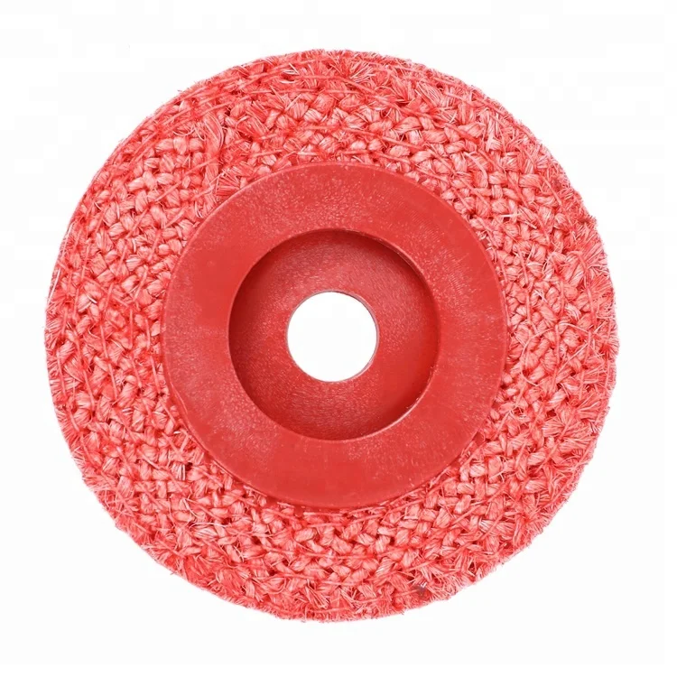 4 Inch Matt Sisal Rope Polishing Wheel Abrasive Disc For Furniture
