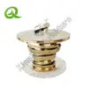 TH529 Modern gold color metal marble round dining table dining pool table