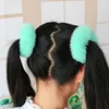 Hot selling faux rabbit fur hair scrunchies elastic solid colors hair ties fur hairband for women