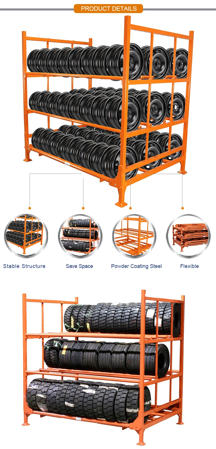 Heavy Duty Metal Steel Rack,Warehouse Metal Tire Stacking Rack