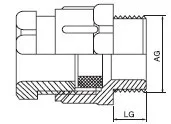 Cable gland PG MG plastic metal Hawke cable gland