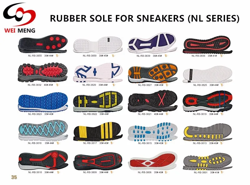 Rubber Nonmarking Outsole Manufacturers Slip Resistant Soles For Sale