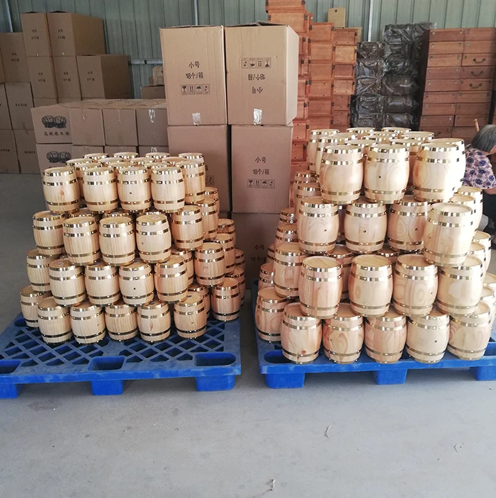 1l Varnish Finish Pine Wood Wine Barrel For Whisky,Brandy And