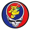 cheap custom embroidery grateful dead bear patch iron on skull patches