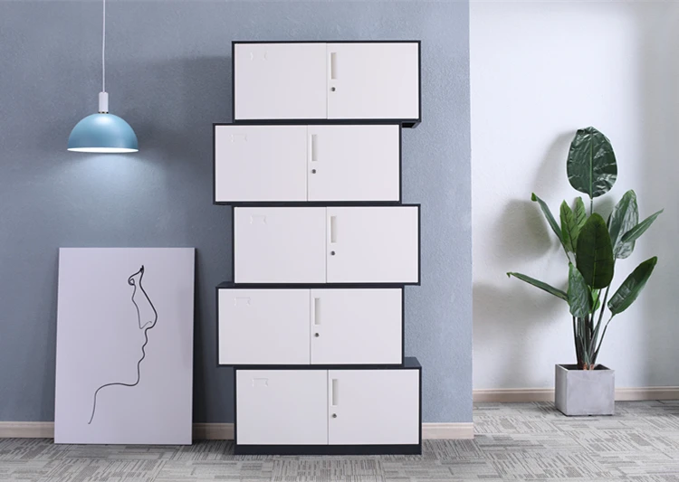 Office Furniture 5 Drawer Folding Filing With Lock Metal Thin