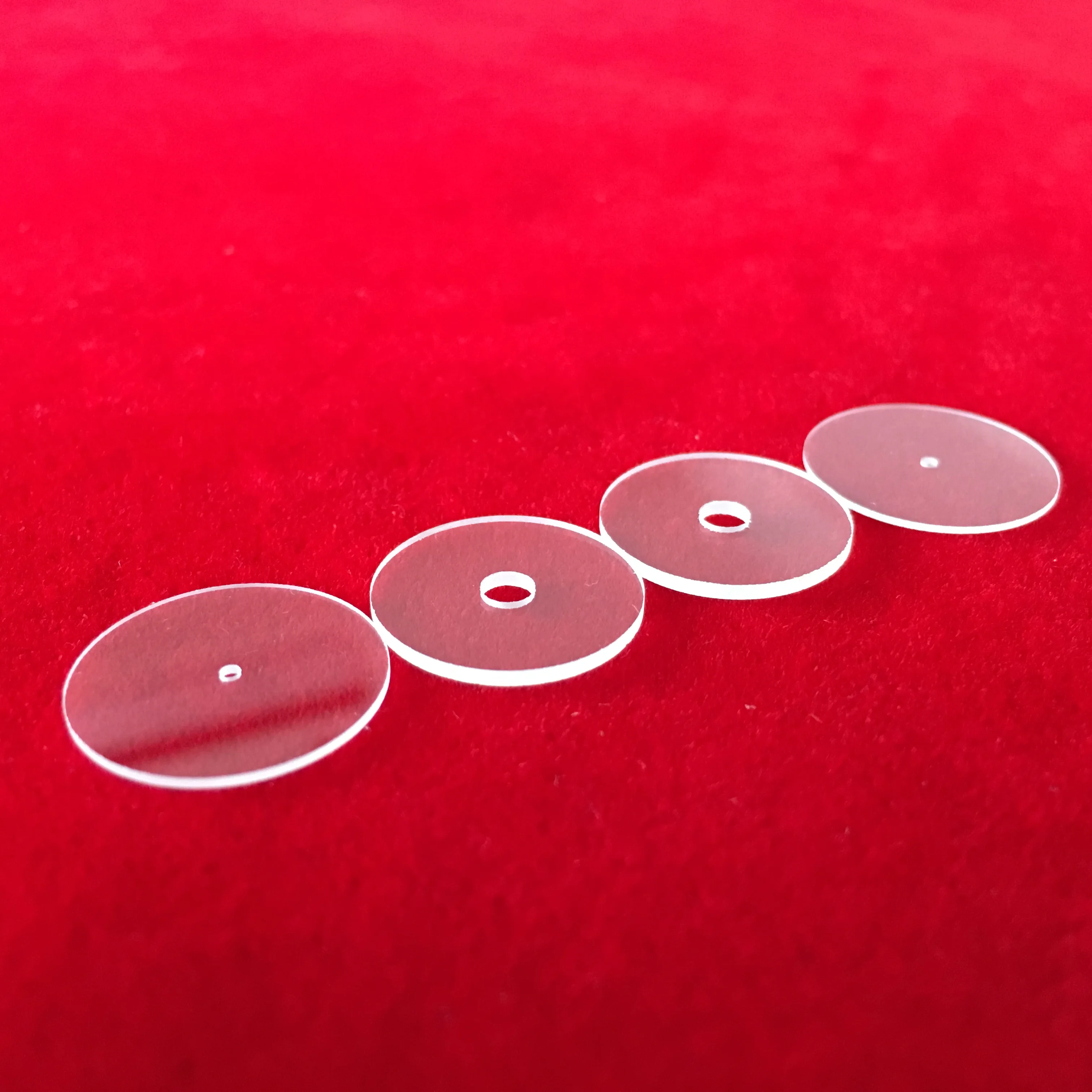 small size circle clear fused silica quartz glass plate for