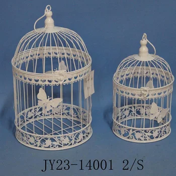 Dekorasi Taman Putih Warna Logam Birdcage Dekoratif Rumah Burung