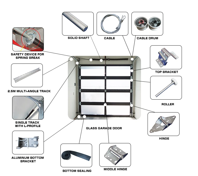 Automatic Sectional Glass Garage Door Parts Buy Garage Door Parts