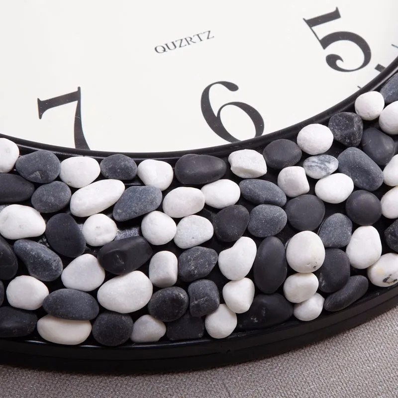 24 Hour Wall Clock Specialty Quartz Natural Cobble Stone Wall Clock