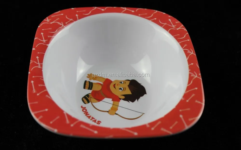 Cute useful with handle melamine kids bowl