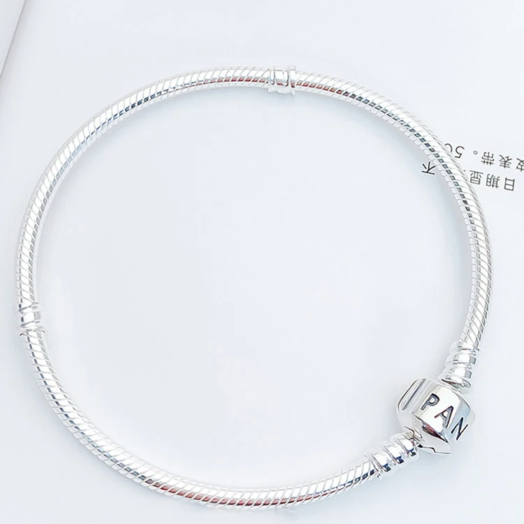 

Factory wholesale 925 Silver Bracelet with Silver Clasp Women's fit for pandora bracelet