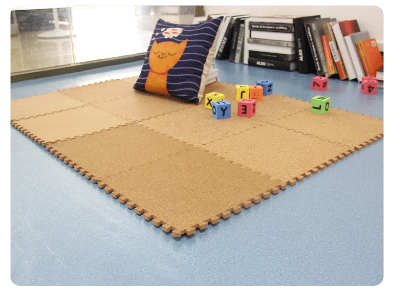 Ruiqin High Quality Eva Flooring Cork Floor Mat For Kid/children/adults