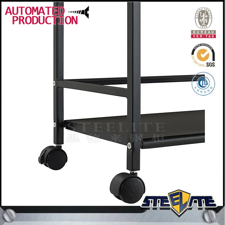 Metal 3tier Library Trolley Bookshelf Hot Sell Moving Book Cart Book