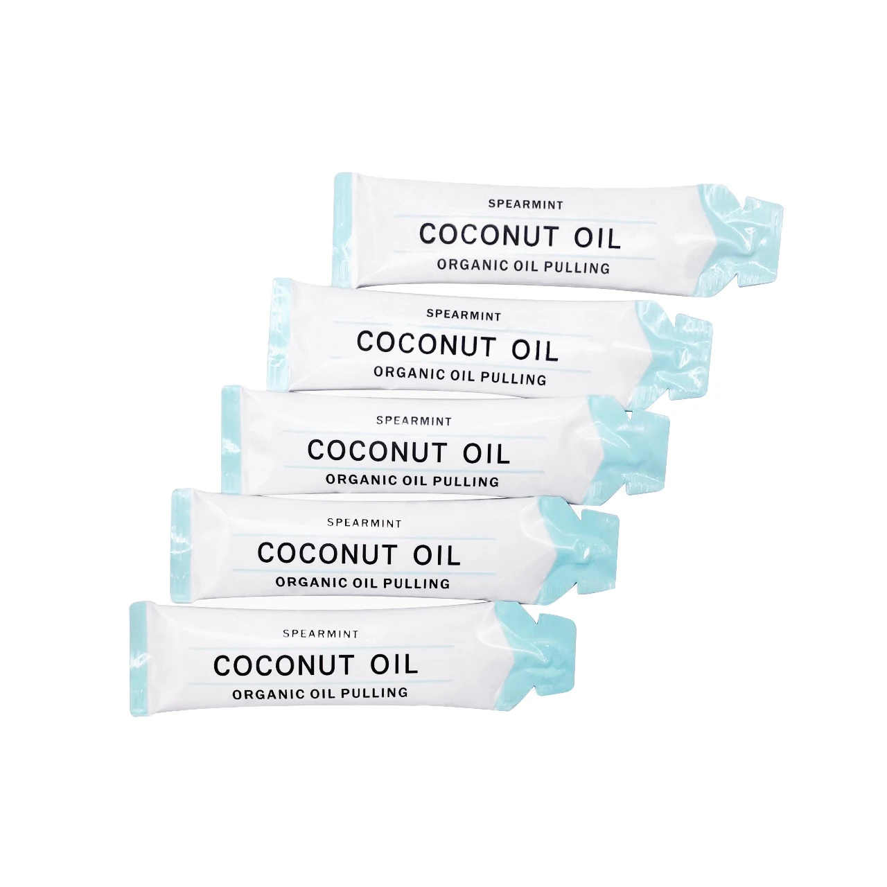 Cool Mint Flavor Natural Oral Coconut Oil Pulling Sachets For Teeth
