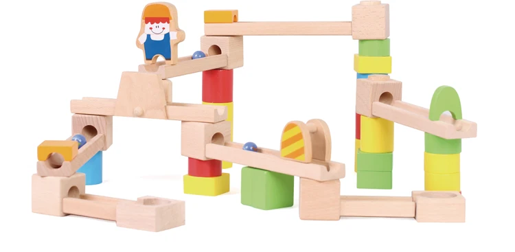 Topbright marble run wood toys ball game