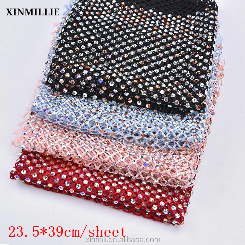 Crystal Fabric Stretch Rhinestone Mesh Ss16 Glass Clear Crystal Ab