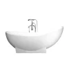 Wholesale Standout Indoor Special Boat Shaped White Pure Surface Freestanding Bath Tub