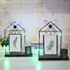New Design Photo Frame Creative Metal Iron Craft With LED lights Photo Frames For Wall Decoration