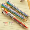 New Arrival Novelty Multicolor Ballpoint Pen Multifunction 6 In1 Colorful Stationery Creative School Supplies