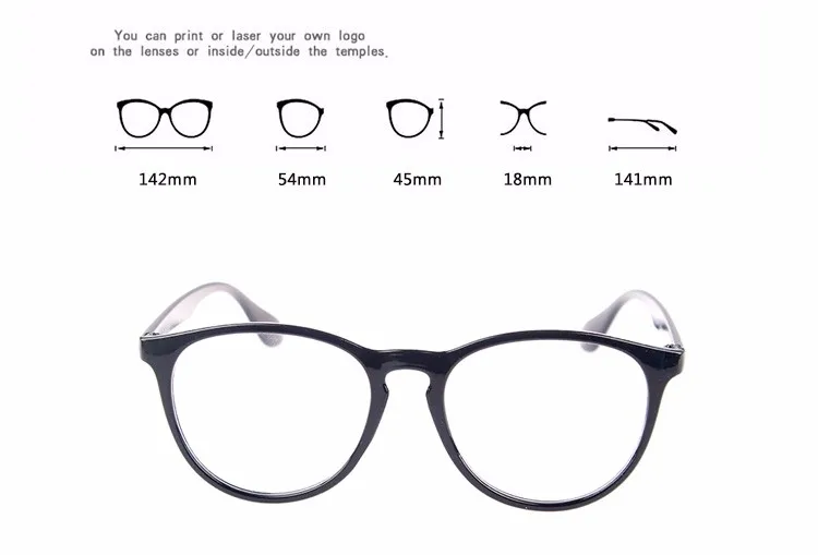 Promotional Free Sample Slim Ce Round Reading Glasses Without Nose Pads