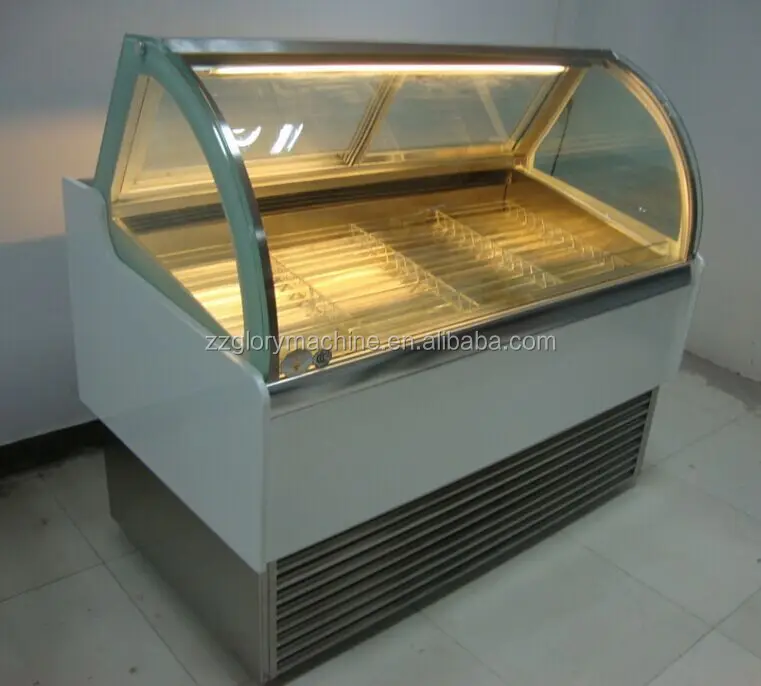 commercial ice cream display case