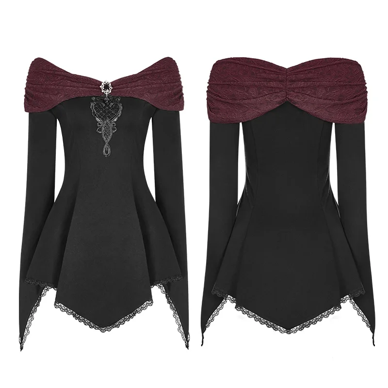 Camiseta Gótica De Manga Larga Para Mujer,Ropa Punk Rave Wt-520,Cuello  Horizontal,Hombros Descubiertos,Dobladillo Asimétrico - Buy Plus Tamaño  Mujeres Tops,Casual Asimétrica Tops,Camiseta De Manga Larga De Las Mujeres  Product on Alibaba.com