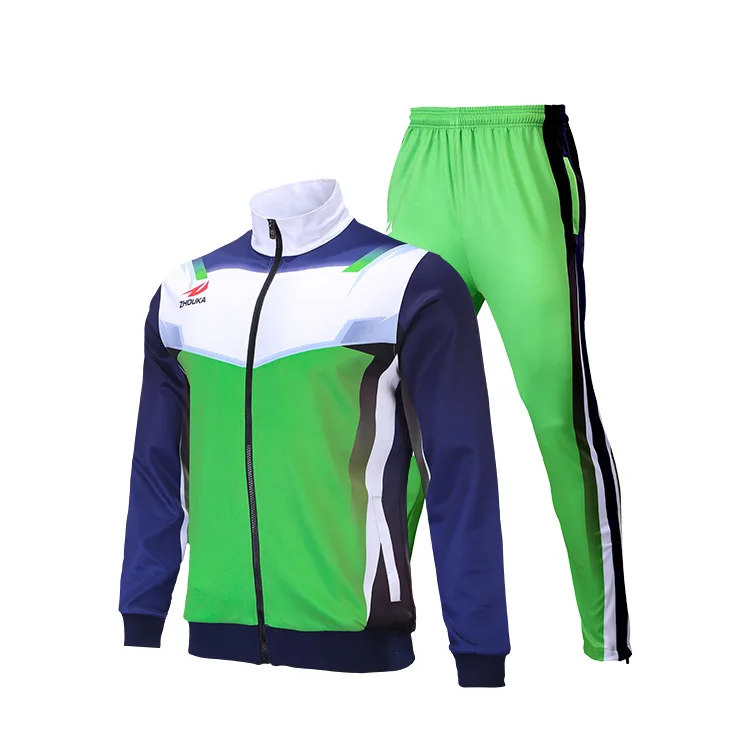 New Green Custom Sublimation Printing Soccer School Uniform Tracksuits ...