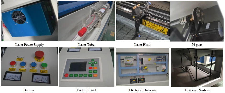 1325 CO2 Laser Cutting machine for Wood Acrylic MDF