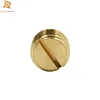 npt male connector brass pipe fittings round head stop plug cap