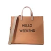 2019 China suppliers brown color washable kraft paper bags women handbags for college girls students