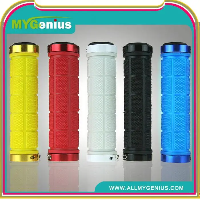 Double Lock On Locking Bicycle Handlebar Grips Cycle Mountain Bike Bmx Floding