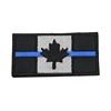 Fancy Design Garment Embroidered Canada Flag Patches Morale Hook and Loop Backing Patch