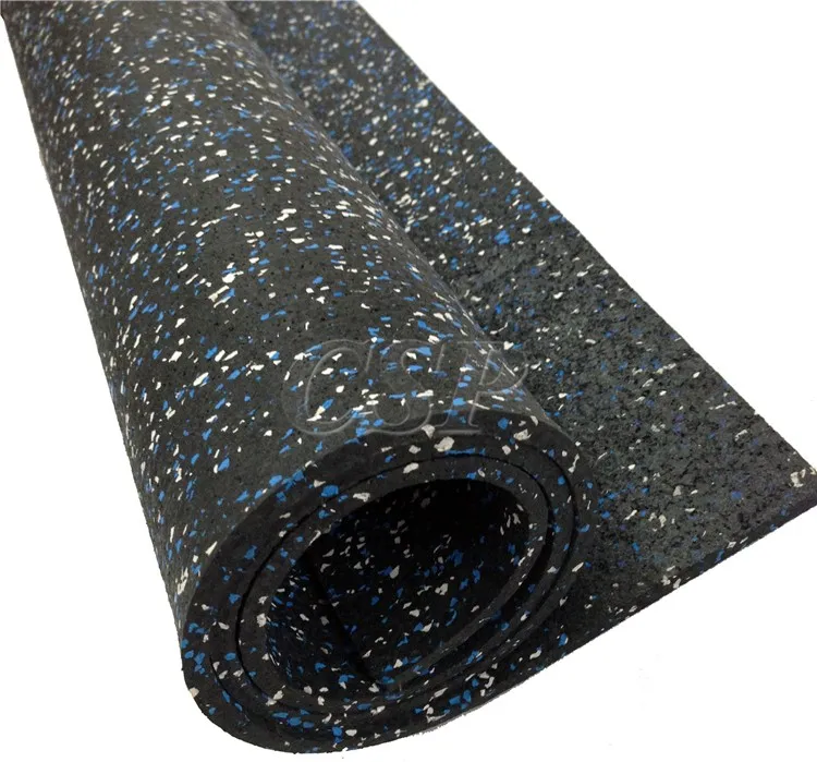 Noise Reduction Gym Rubber Roll Mat / Commercial Rubber Floor Roll