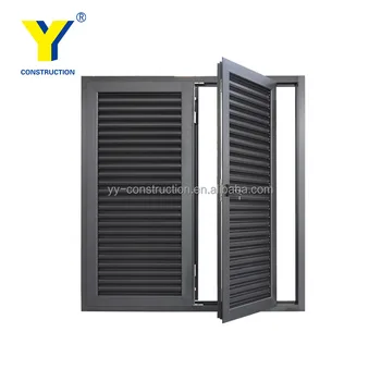 Aluminium Louver Doors Outdoor Plantation Shutters Louvered