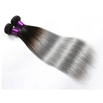 Good Feedback 8 30 Inches 100 Human Hair Weave Grey And Black