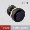 Toowei Plastic High Round Button 16mm pushbutton switch black dpdt micro switch waterproof pushbutton switch IP67