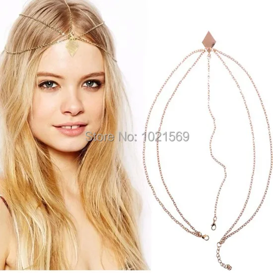 Head Chain Wedding Find Deals On Line At Get Quotations Head Chain Rhombus Circular Gold Hair Wedding Dress Boho Headpiece Accessory Jewelry