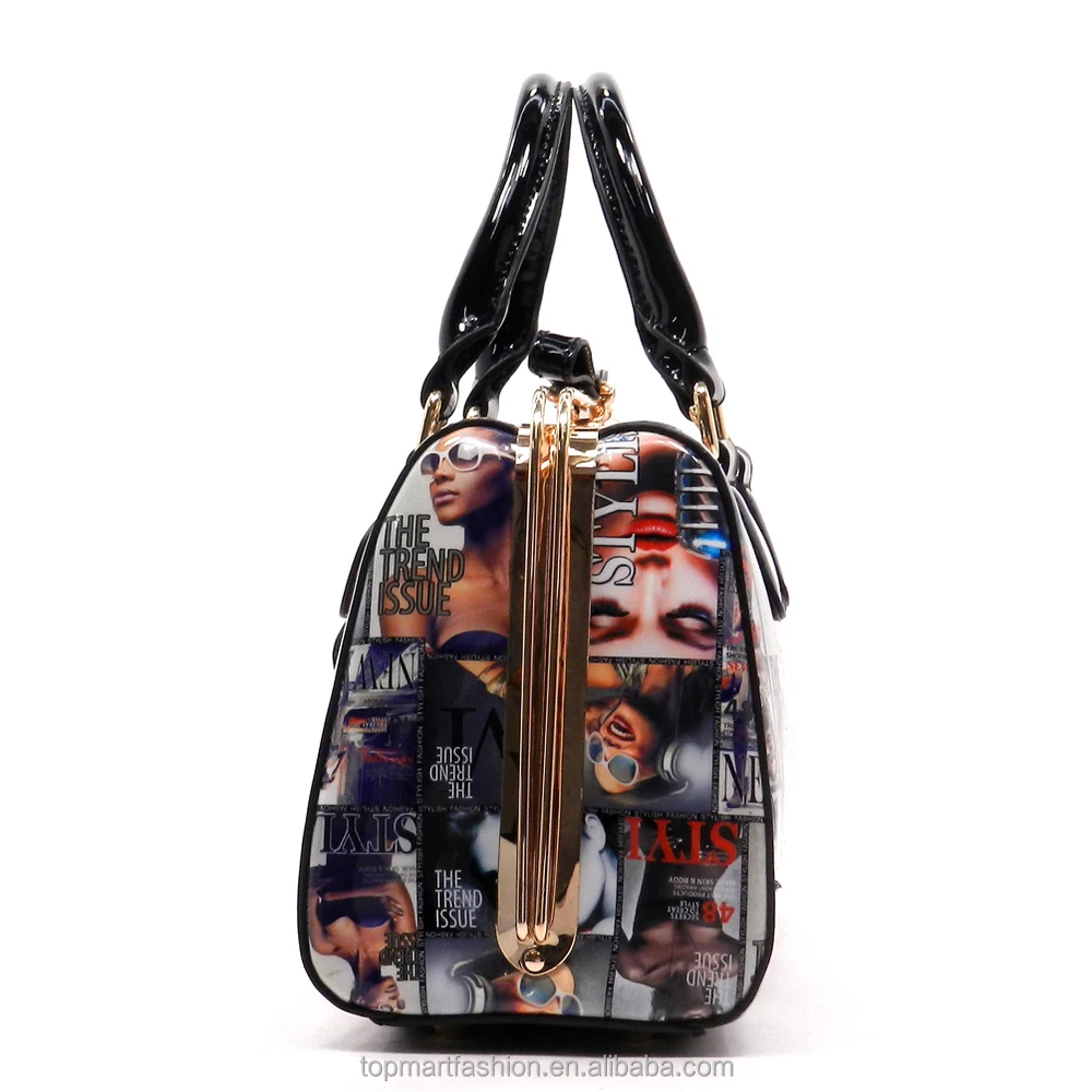 2017 New Designer Whole Magazine Cover Collage Frame Women 2017 New Designer Whole Magazine Cover Collage Frame Women Leather Fashion Handbag
