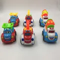 1PC Christmas Toy Gift 8 5cm City Building Construction Series Mini Cartoon Truck Inertial Car Crane