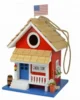 Special grocery store style birdhouse with flag