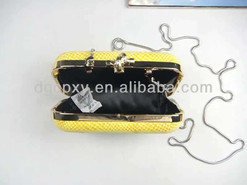 16*10cm Yellow Color Clutch Bag Genuine Leather Evening Bag Buy